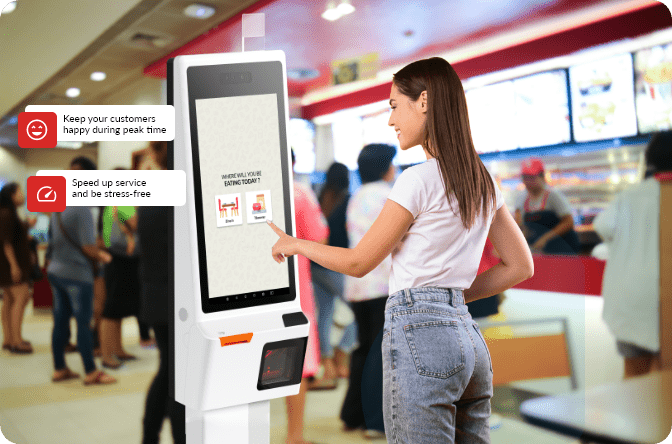 Customer ordering from SD IT Services kiosk