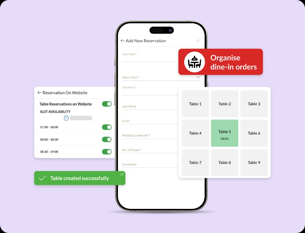 Menaxhimi i tavolinave